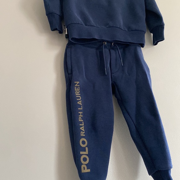 3T Polo Ralph Lauren 2 piece sweatsuit jogger set for toddler boys - Picture 9 of 9